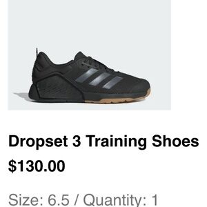 Adidas Black and Silver Dropset Shoes